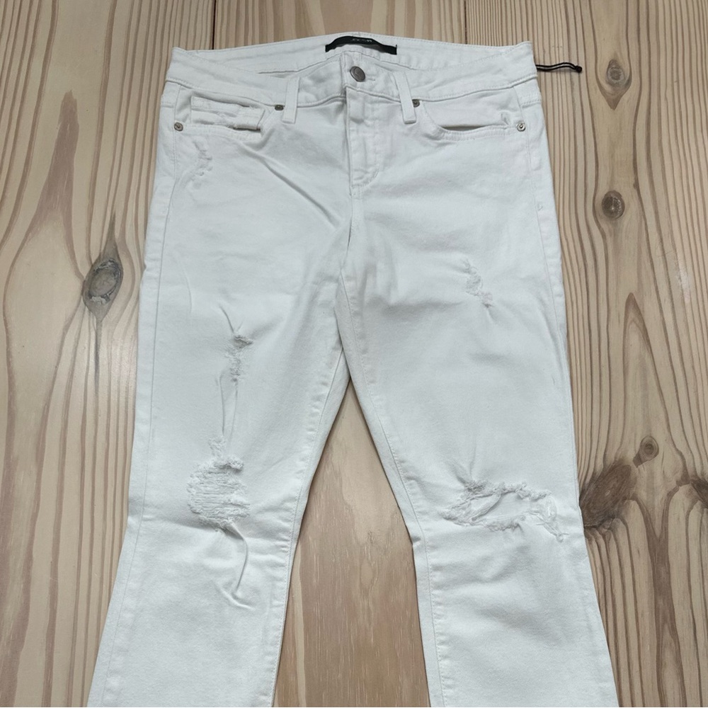 Joe's Jeans White Distressed Skinny Jeans